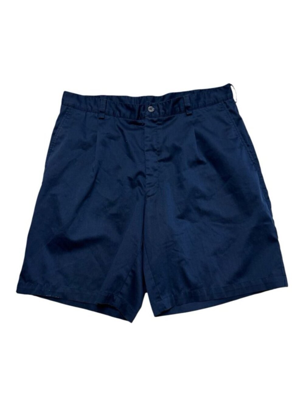Nike Golf Dri-FIT Shorts Men’s 36 Navy Blue Flat Front 9” Inseam Stretch